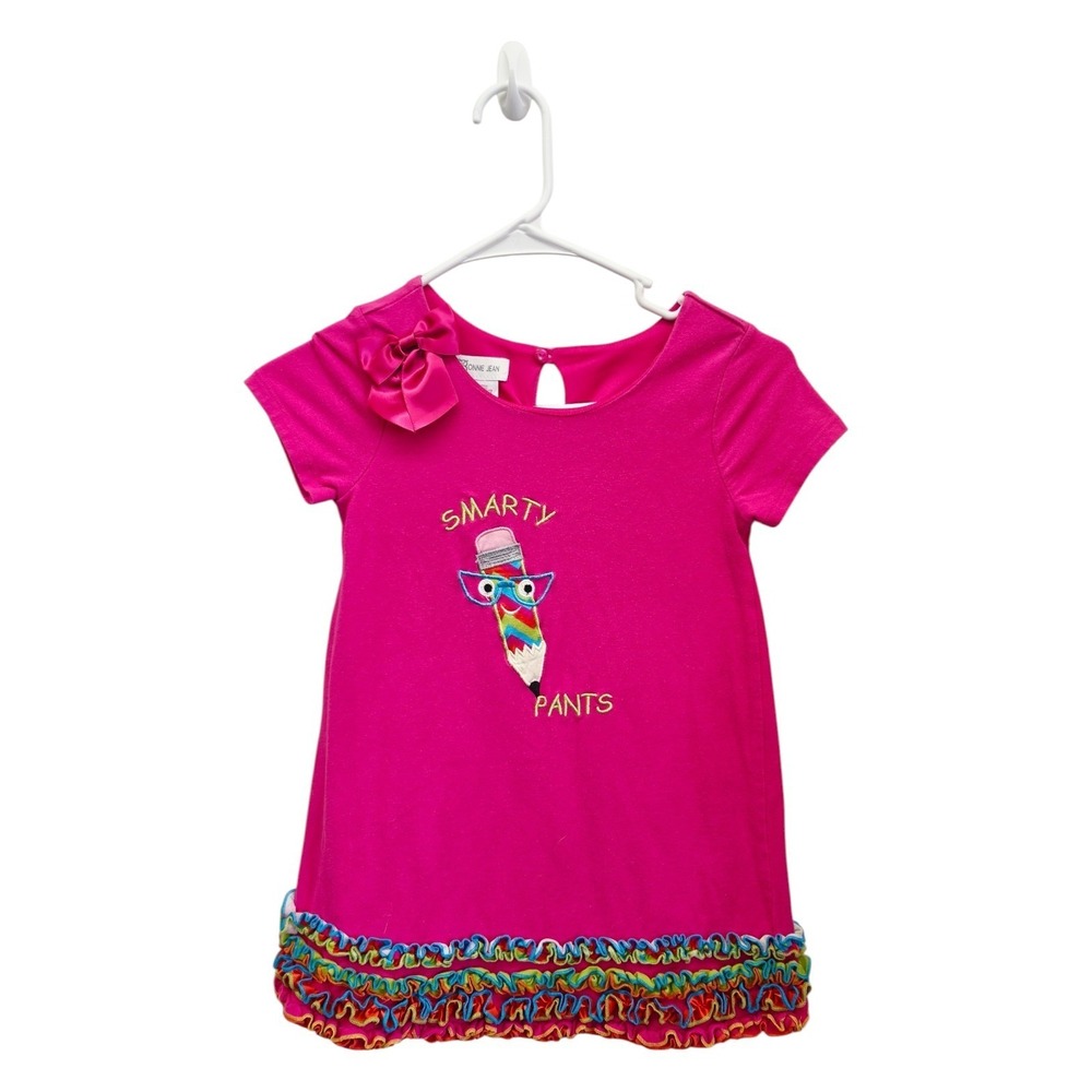 Bonnie Jean Girls Pink Smarty Pants Pencil Dress Size 6X
